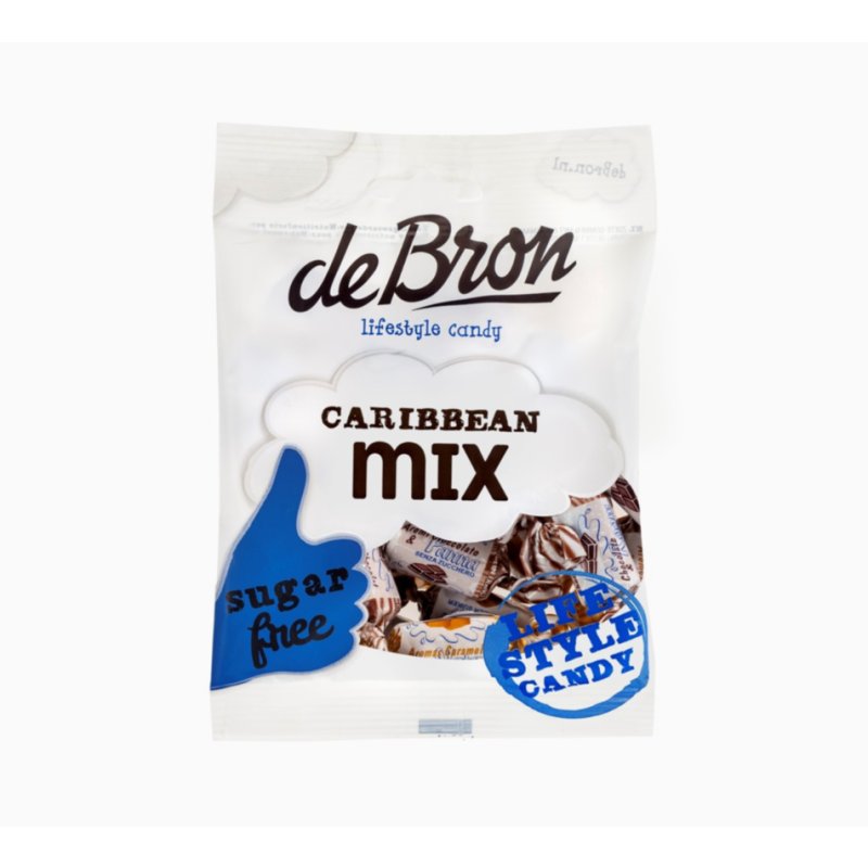 deBron Caribbean Mix karamelky bez cukru 90 g