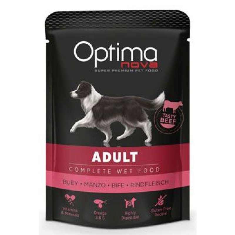 Optima Nova Dog Adult Beef kapsa 300 g