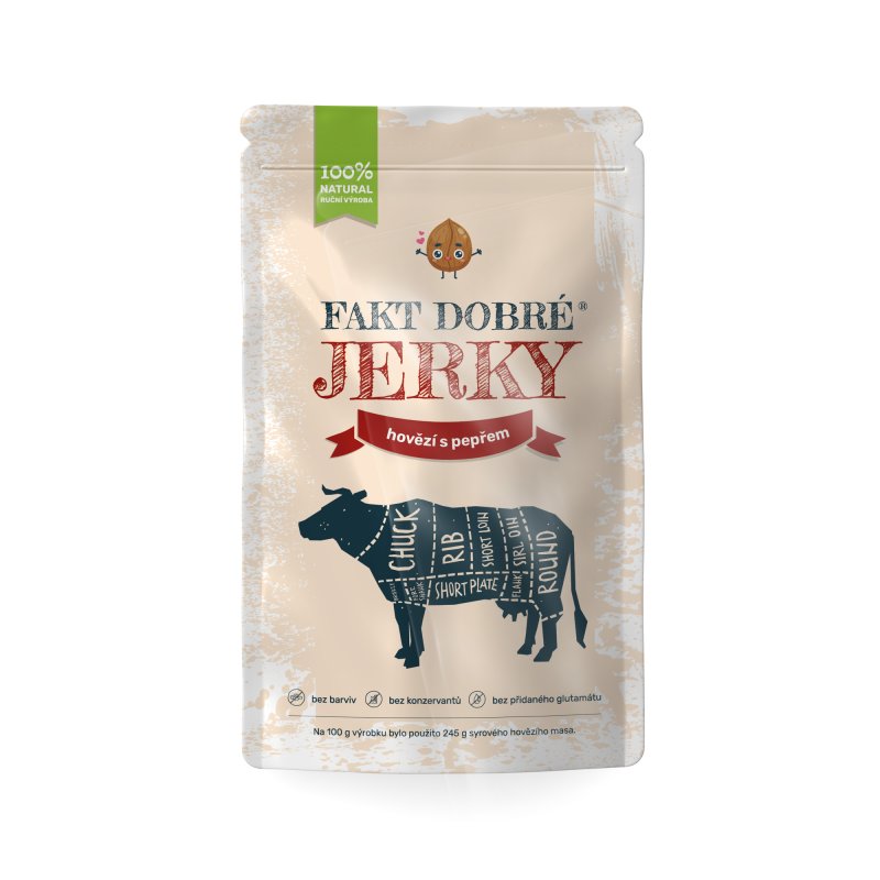 FAKT DOBRÉ JERKY Hovězí s pepřem 20 g