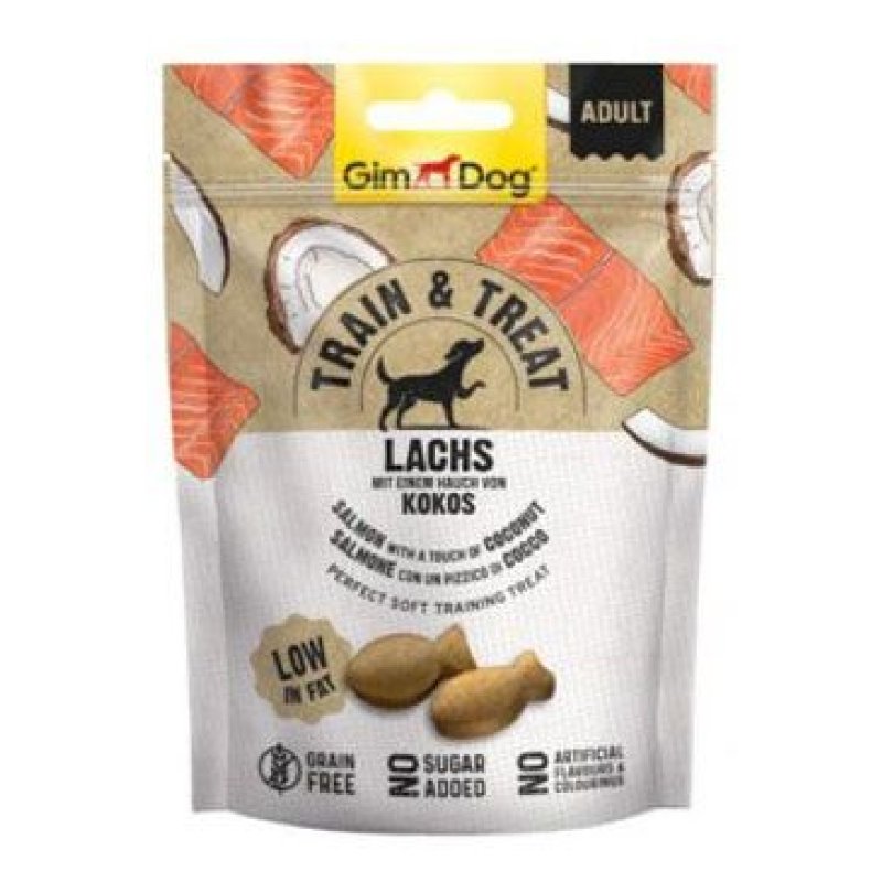 Gimdog Train & Treat losos s kokosem 125 g