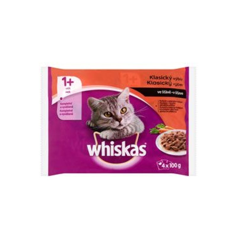 Whiskas kapsa Klasický výběr se zeleninou 4 x1 00 g