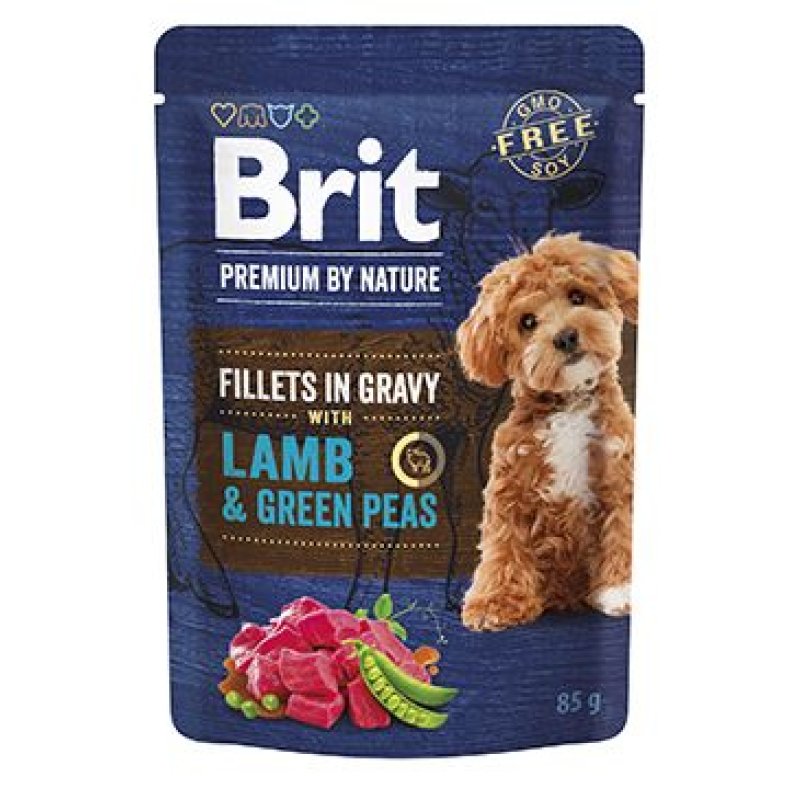 Brit Premium Dog Fillets Gravy Lamb&Green Peas 85 g