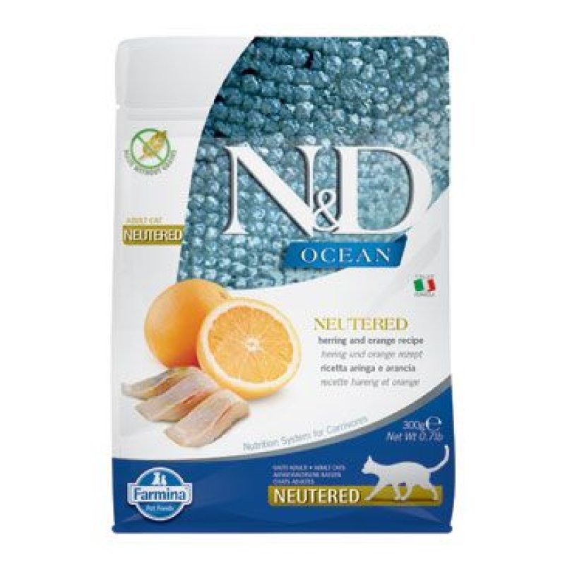 N&D OCEAN CAT NEUTERED Adult Herring & Orange 300 g