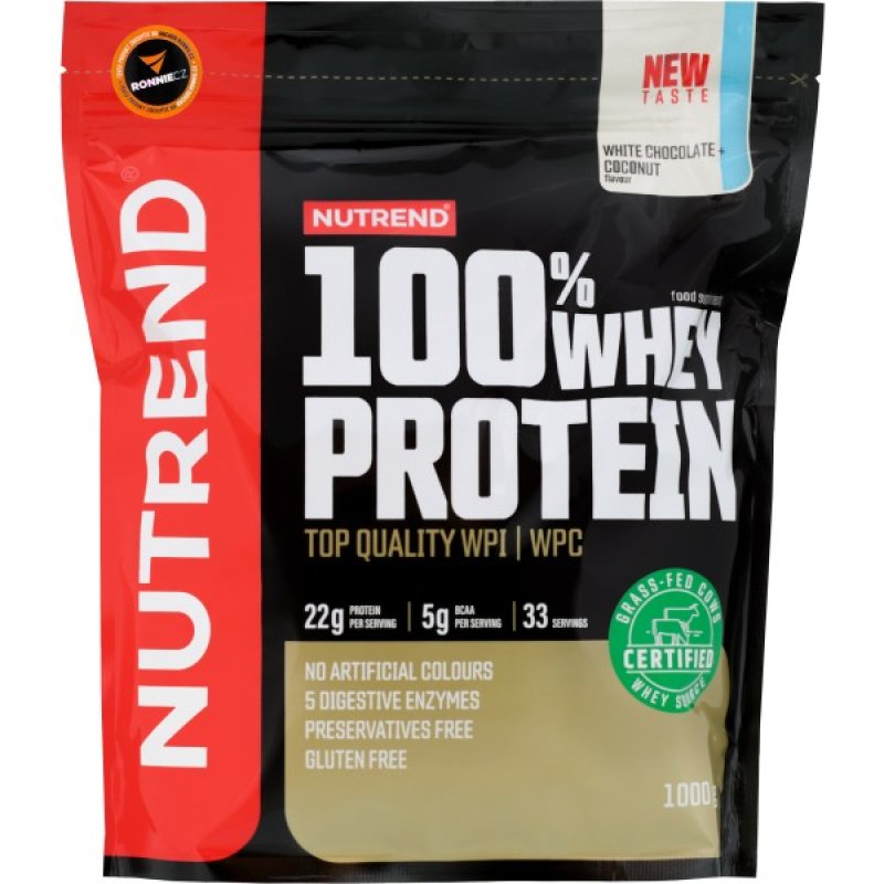 Nutrend 100 % Whey Protein - 1000 g, pomeranč