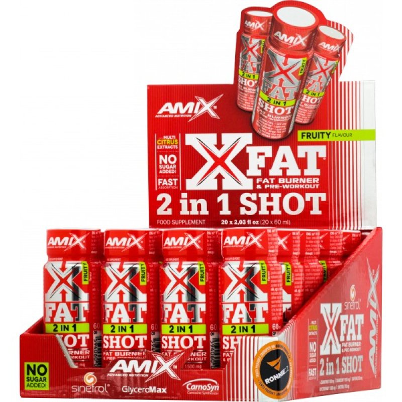 Amix XFat® 2 in 1 Shot - 20x 60 ml, ovocná