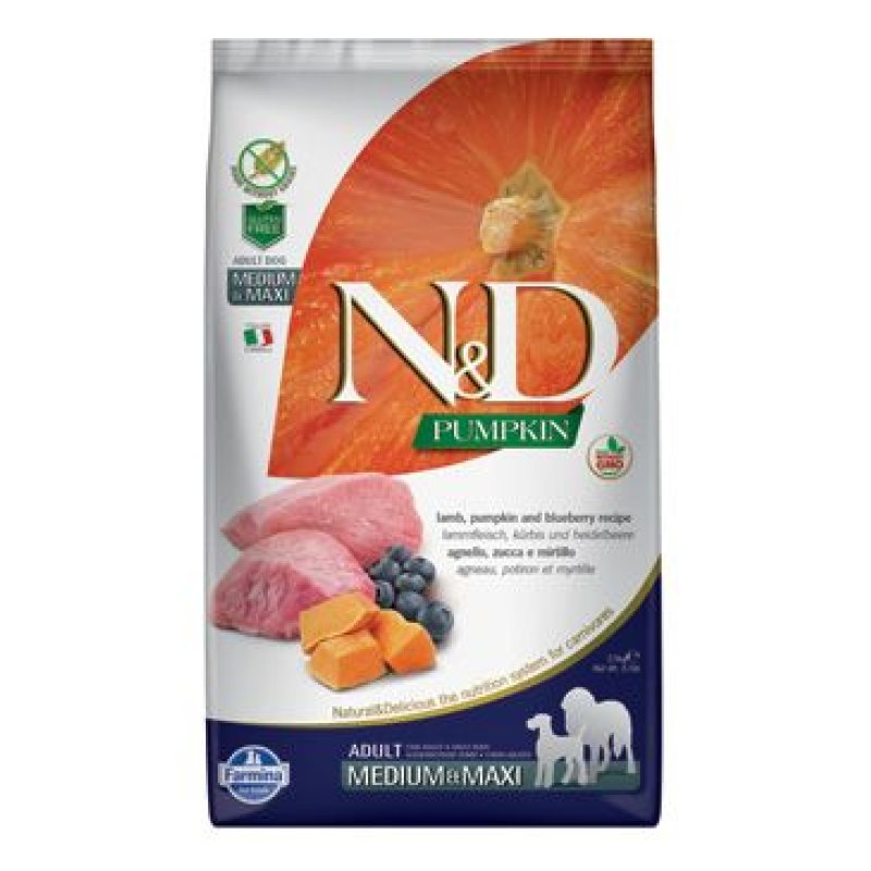 N&D Pumpkin DOG Adult M/L Lamb & Blueberry 12 kg