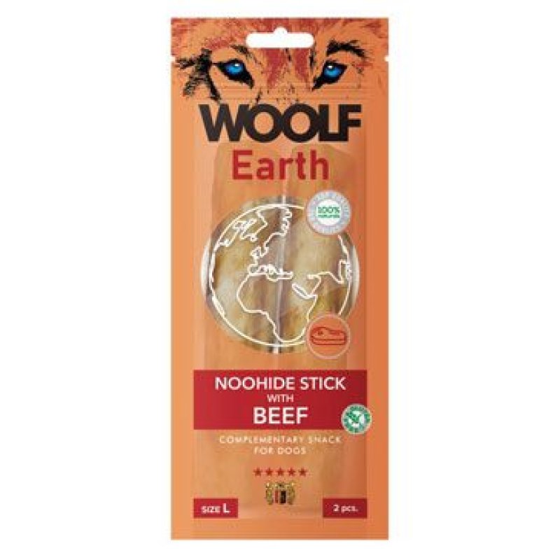 Woolf pochoutka Earth NOOHIDE L Sticks with Beef 85 g