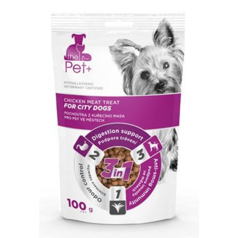 Pet+ 3v1 pes FOR CITY DOGS kuřecí 100 g