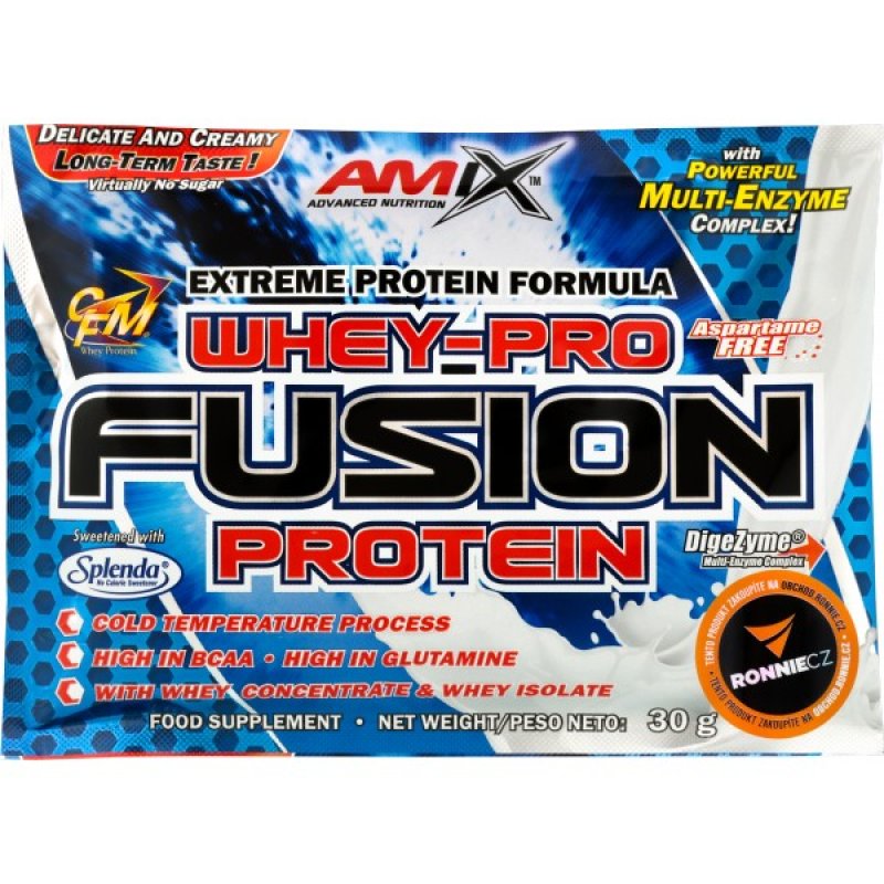 Amix Whey-Pro Fusion Protein - 30 g, čokoláda