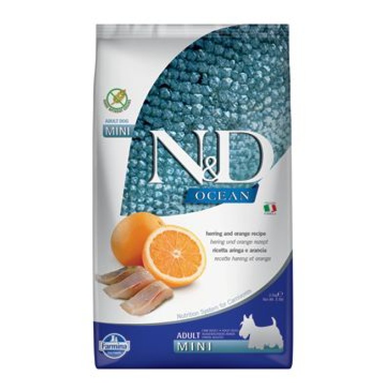 N&D OCEAN DOG Adult Mini Herring & Orange 2,5 kg