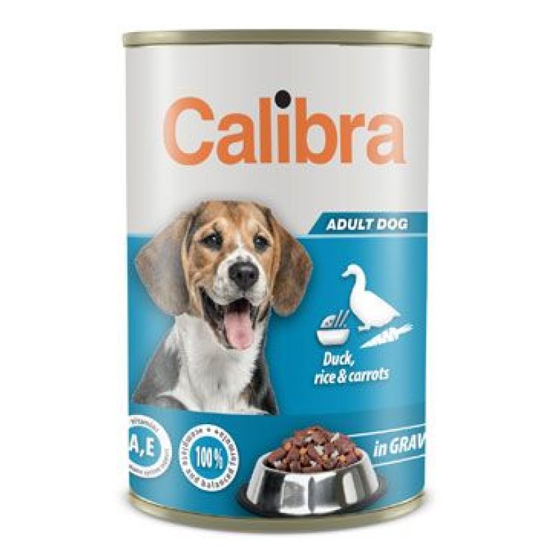 Calibra Dog konz. Duck, rice & carrots in gravy 1240 g