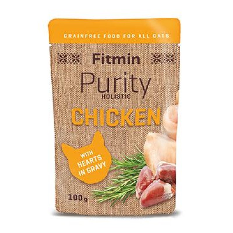 Fitmin cat Purity kuřecí se srdíčky kapsa 100 g