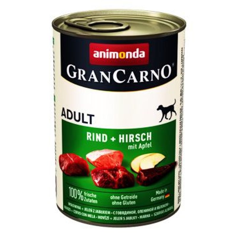 Animonda pes GRANCARNO konz. ADULT jelen/jablko 400 g