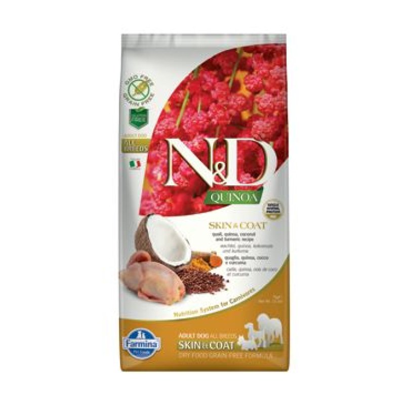 N&D Quinoa DOG Skin & Coat Quail & Coconut 7 kg