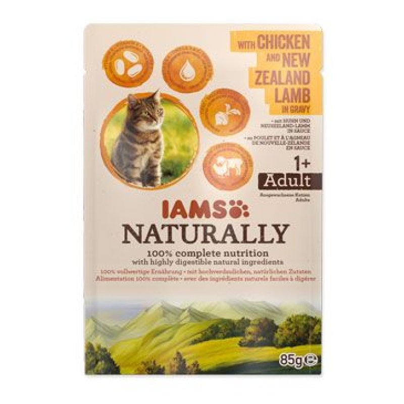 Iams Cat kuře & jehněčí v omáčce kapsa 85 g