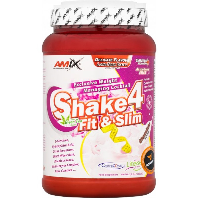 Amix Shake 4 Fit&Slim - 1000 g, čokoláda