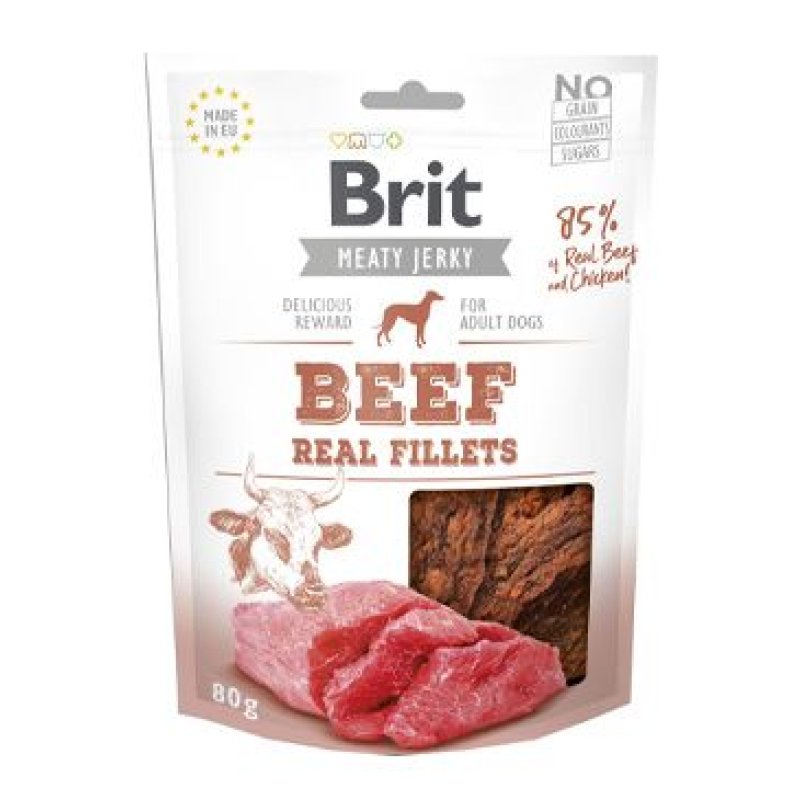 Brit Jerky Beef Fillets 80 g