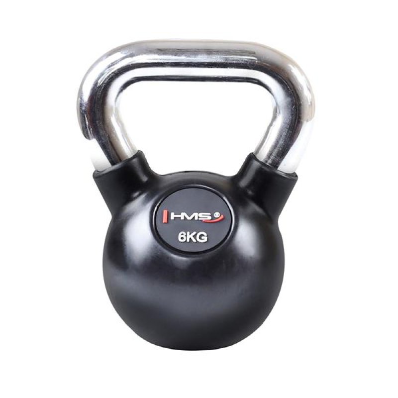 Vinylový kettlebell s chromovaným úchopem HMS KGC 6 kg