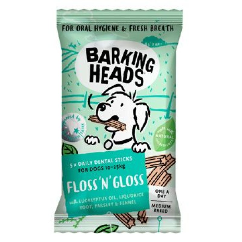 BARKING HEADS Treats Floss'n' Gloss Medium Breed 150 g