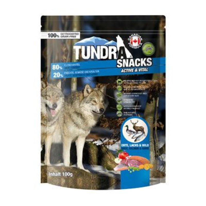 TUNDRA dog snack Duck, Salmon, Game Active & Vital 100 g