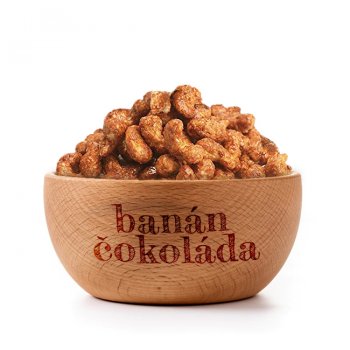 Kešu ořechy s příchutí BANÁN a ČOKOLÁDA v karamelu 250g