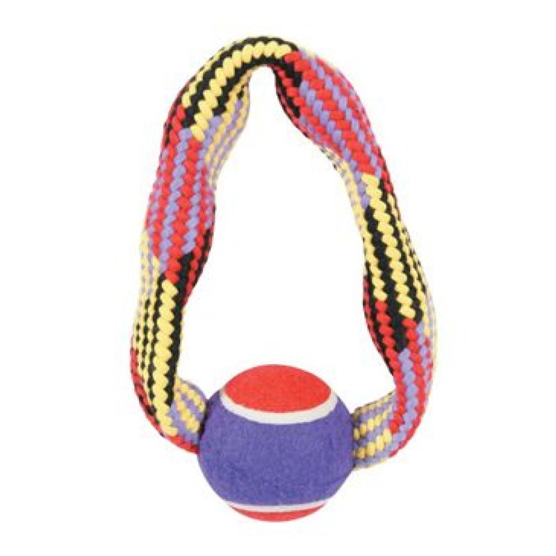 Zolux Hračka pes Tennis Ball Rope kruh 23 cm