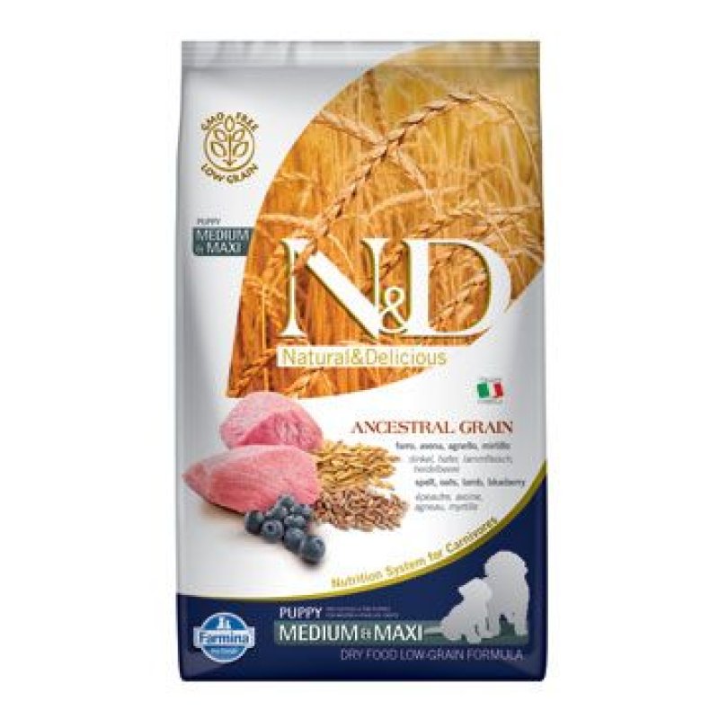 N&D LG DOG Puppy M/L Lamb & Blueberry 2,5 kg