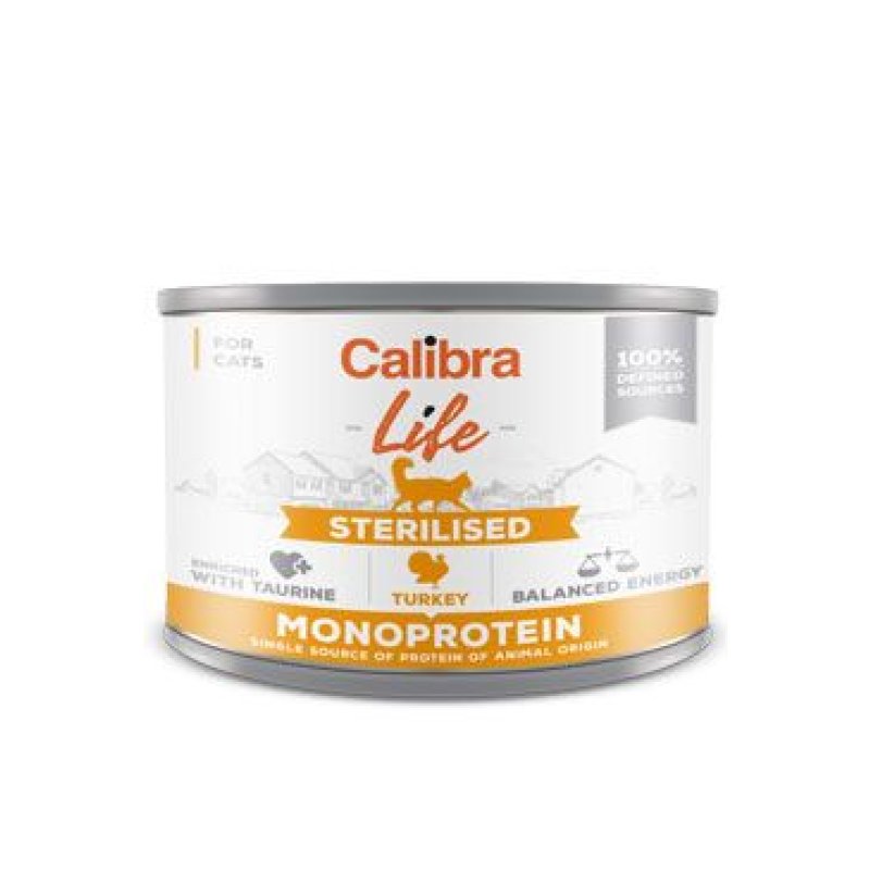 Calibra Cat Life konz. Sterilised Turkey 200 g