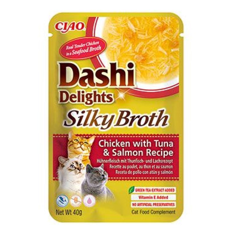 Churu Cat Dashi Delights Silky Broth Chick&Tun&Salm 40 g