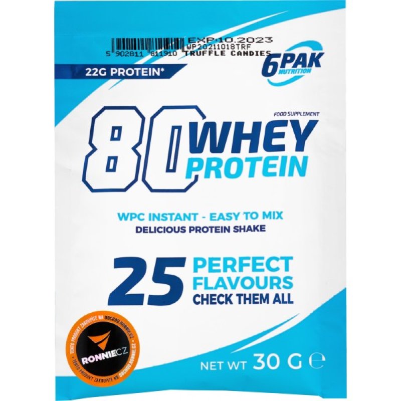 6Pak Nutrition Whey Protein 80 - 30 g, čokoláda