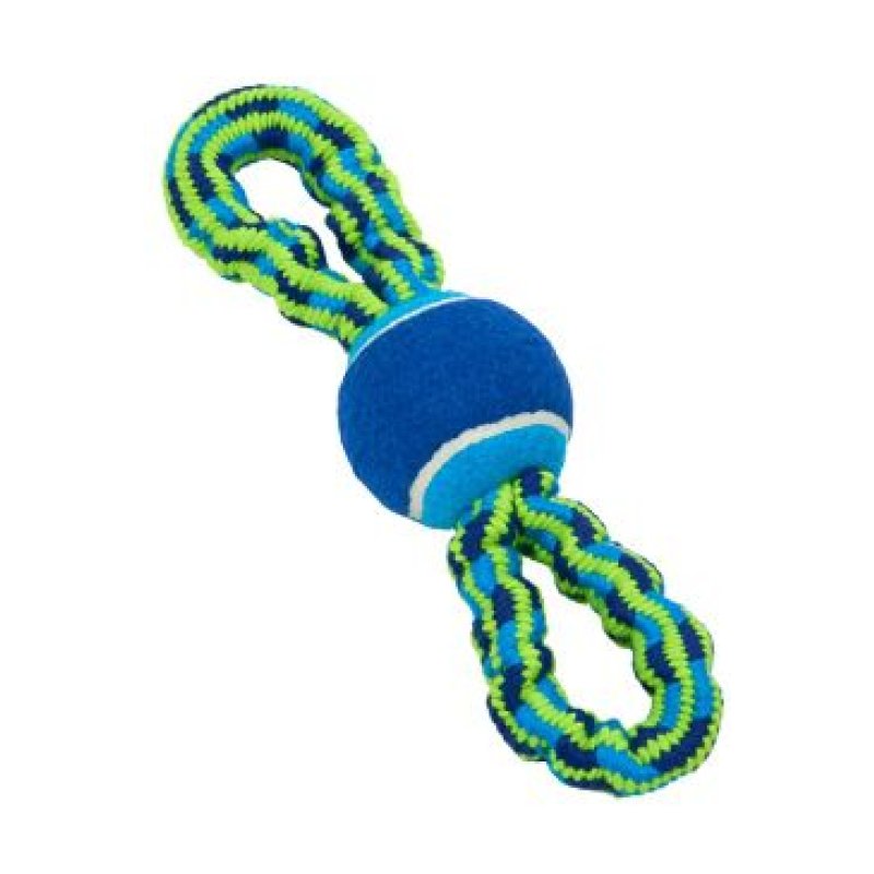 Kruuse Hračka pes Bungee Smyčka Double s tenisákem m/z 28 cm