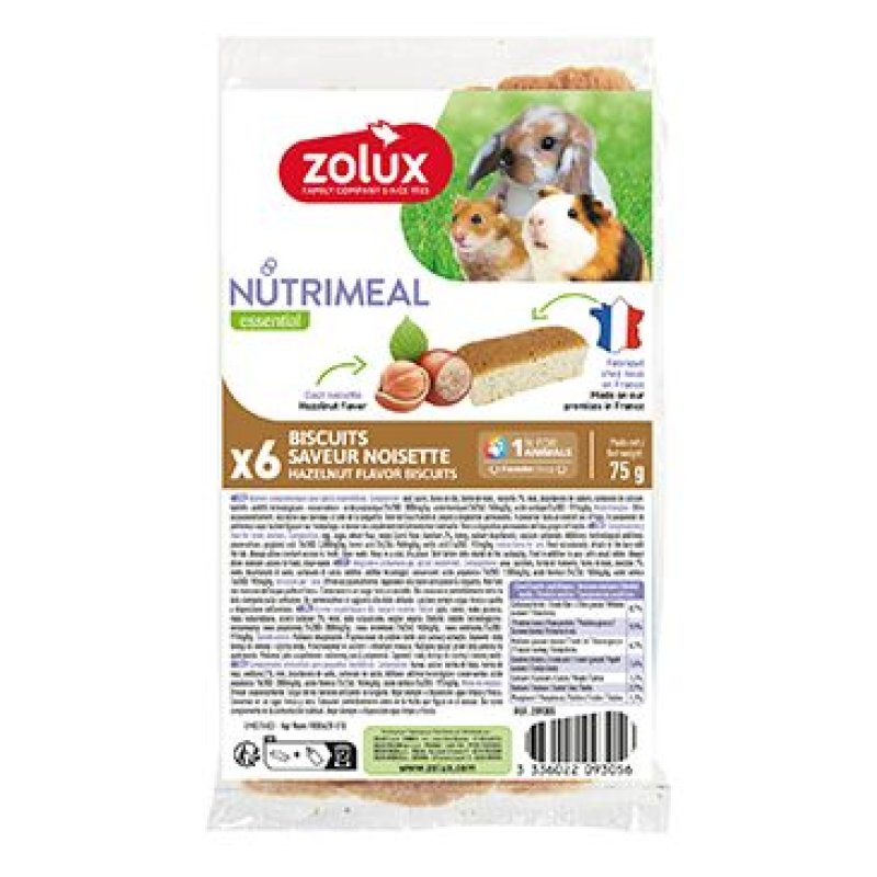 Zolux Poch. NUTRIMEAL Cookies hlodavci oříšky 6 ks