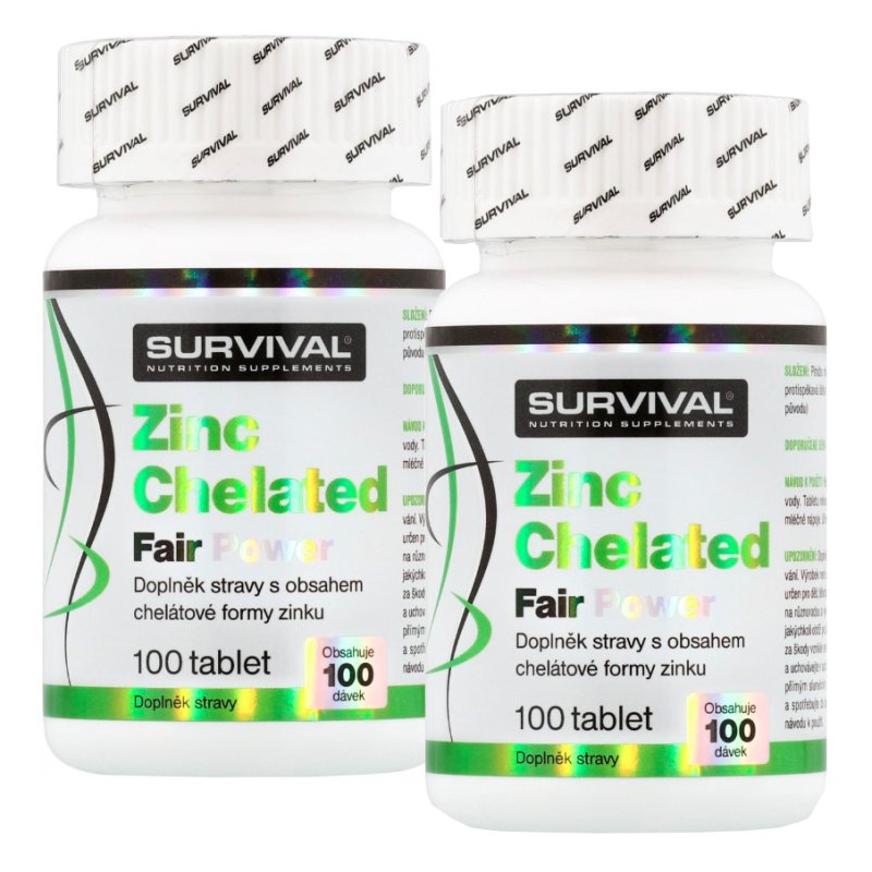 Survival Zinek • Zinc Chelated Fair Power 2 x 100 tbl