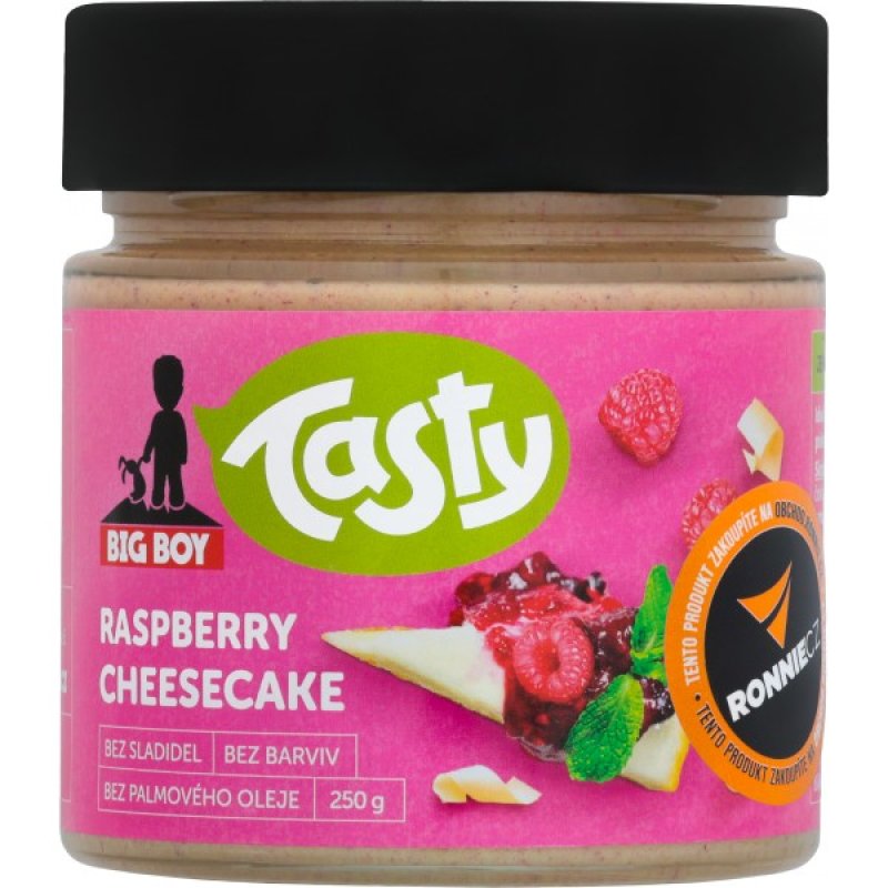 Big Boy Arašídovokešu krém Tasty Raspberry Cheesecake 250 g