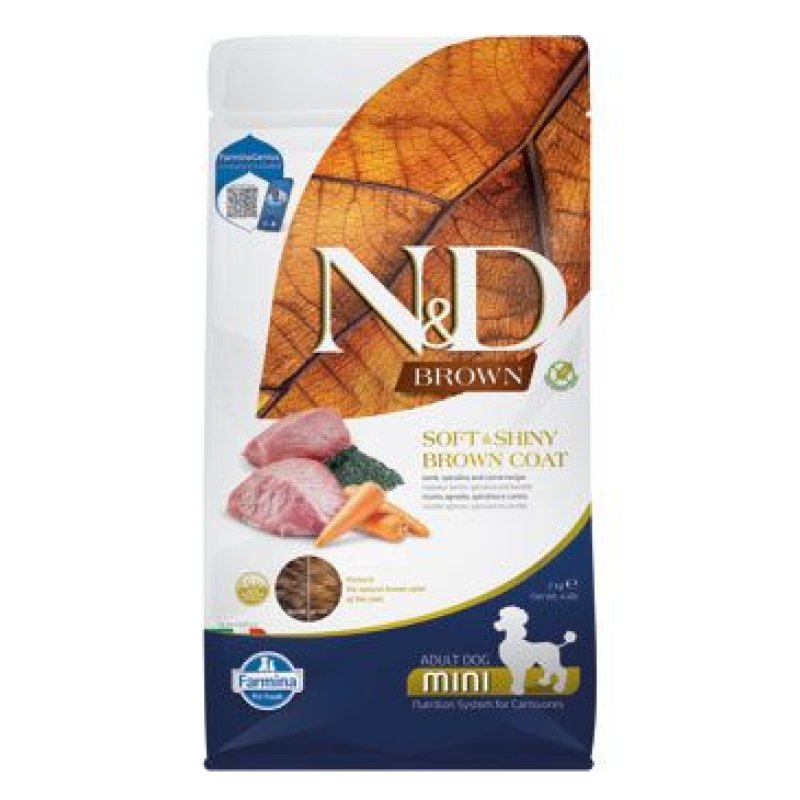 N&D BROWN DOG Adult Mini Lamb& Spirulina&Carrot 2 kg