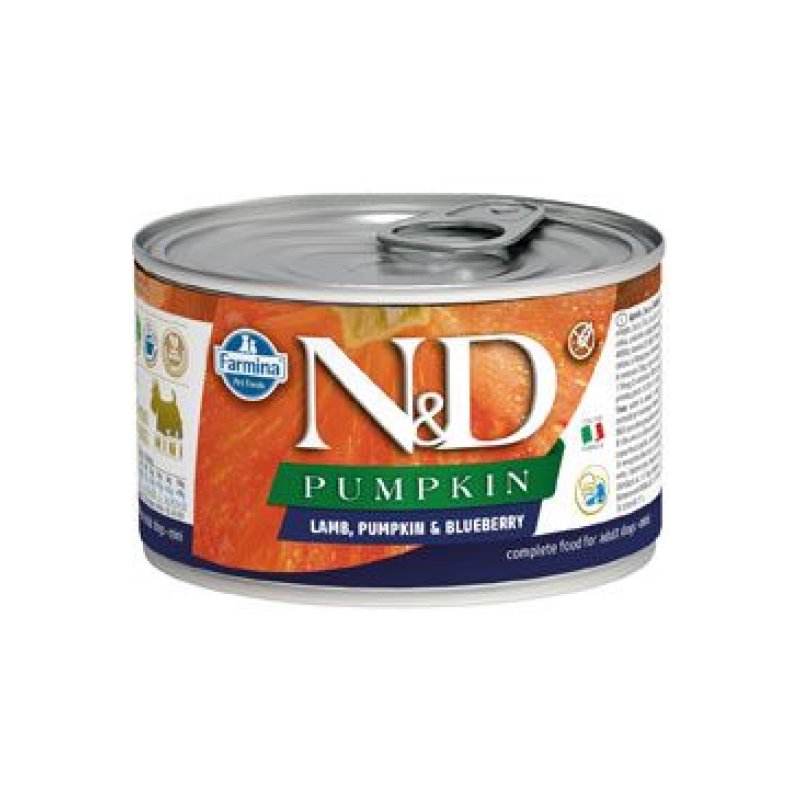 N&D DOG PUMPKIN Adult Lamb & Blueberry Mini 140 g