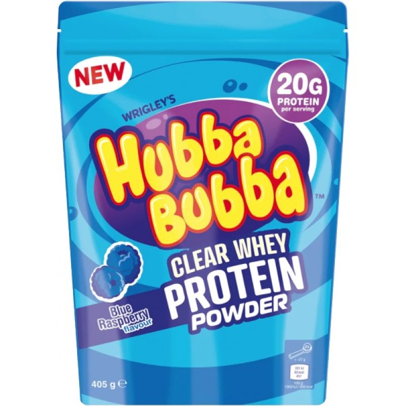 Mars Hubba Bubba Clear Whey Protein Powder - 405 g, modrá malina