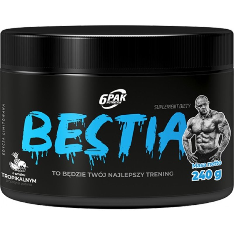 6Pak Nutrition Bestia Pre-workout 240 g, tropical