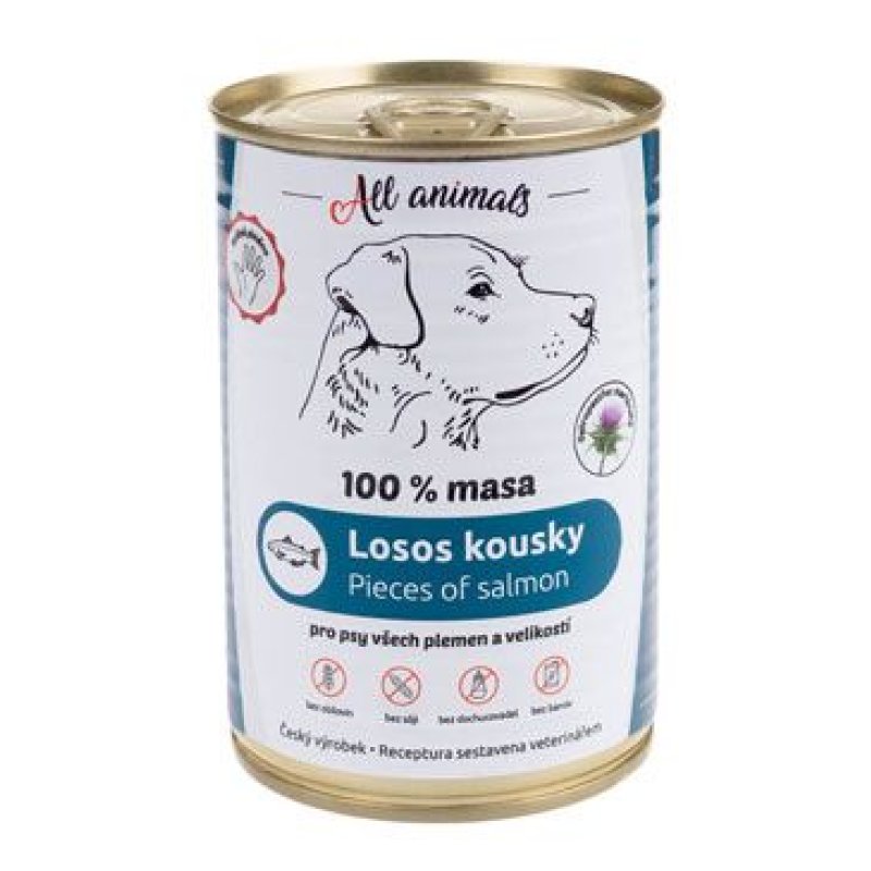 All Animals DOG losos kousky 400 g