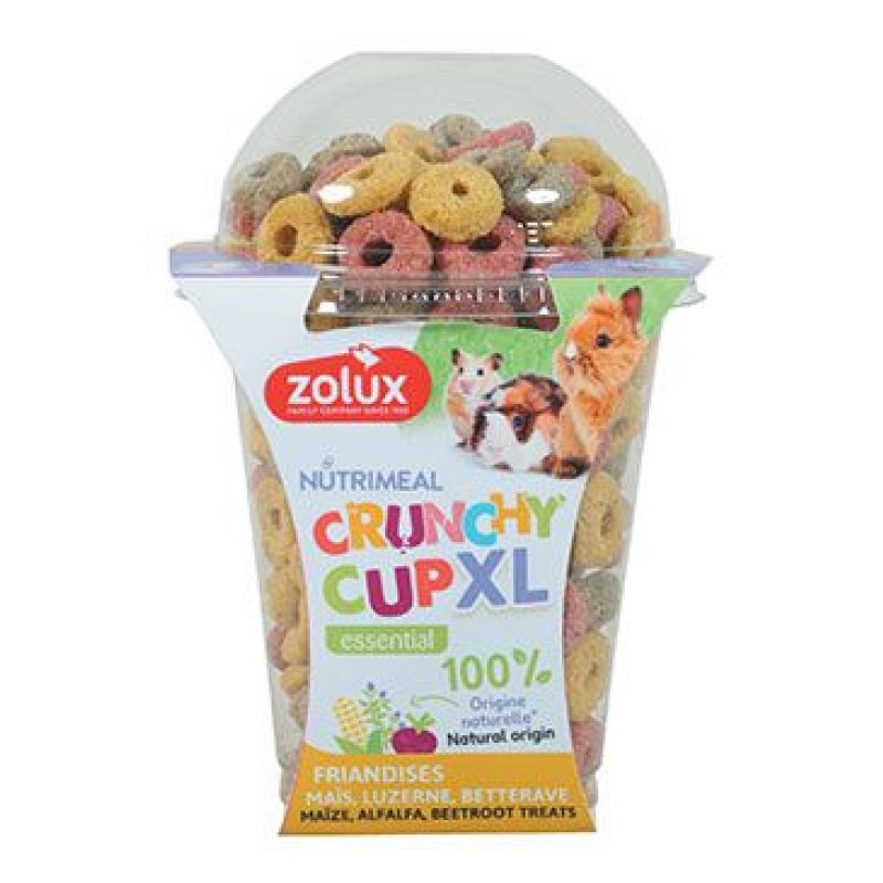 Zolux Pochoutka CRUNCHYCUP XL kukuř/řepa/vojtěška 170 g