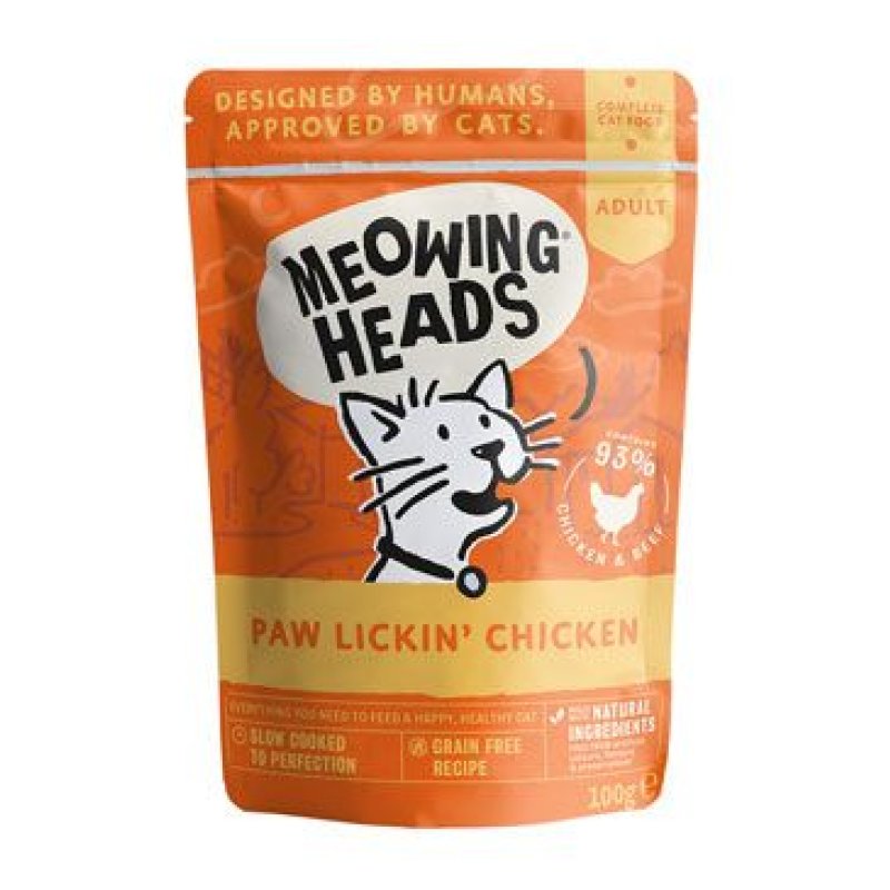 MEOWING HEADS Paw Lickin’ Chicken kapsička 100 g