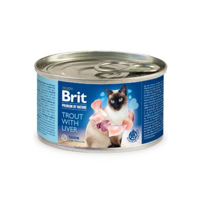 Brit Premium Cat by Nature konz Trout&Liver 200 g