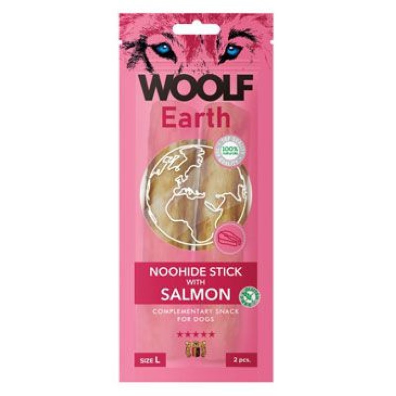 Woolf pochoutka Earth NOOHIDE L Sticks with Salmon 85 g