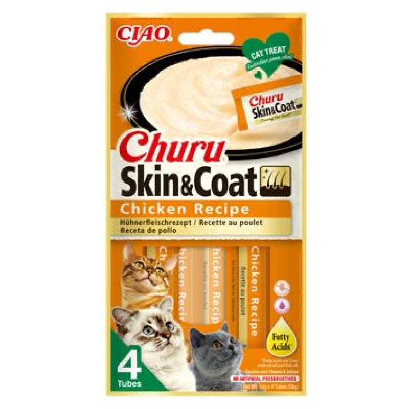 Churu Cat Skin & Coat Chicken Recipe 4 x 14 g