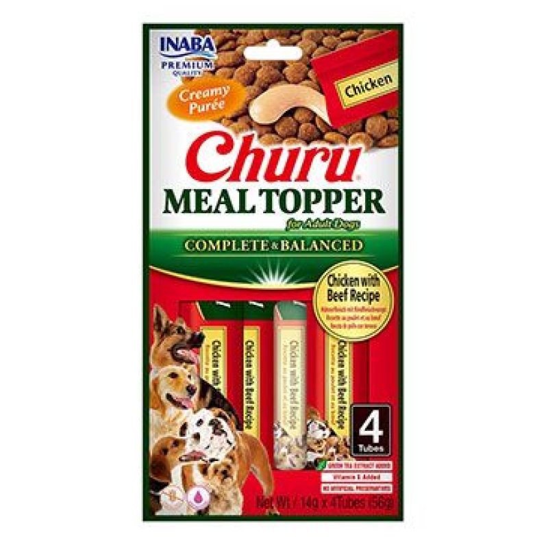 Churu Dog Meal Topper Chicken with Beef Recipe 4 x 14 g