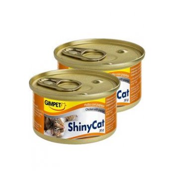 Gimpet Shiny Cat kuře+papája 2 x 70 g