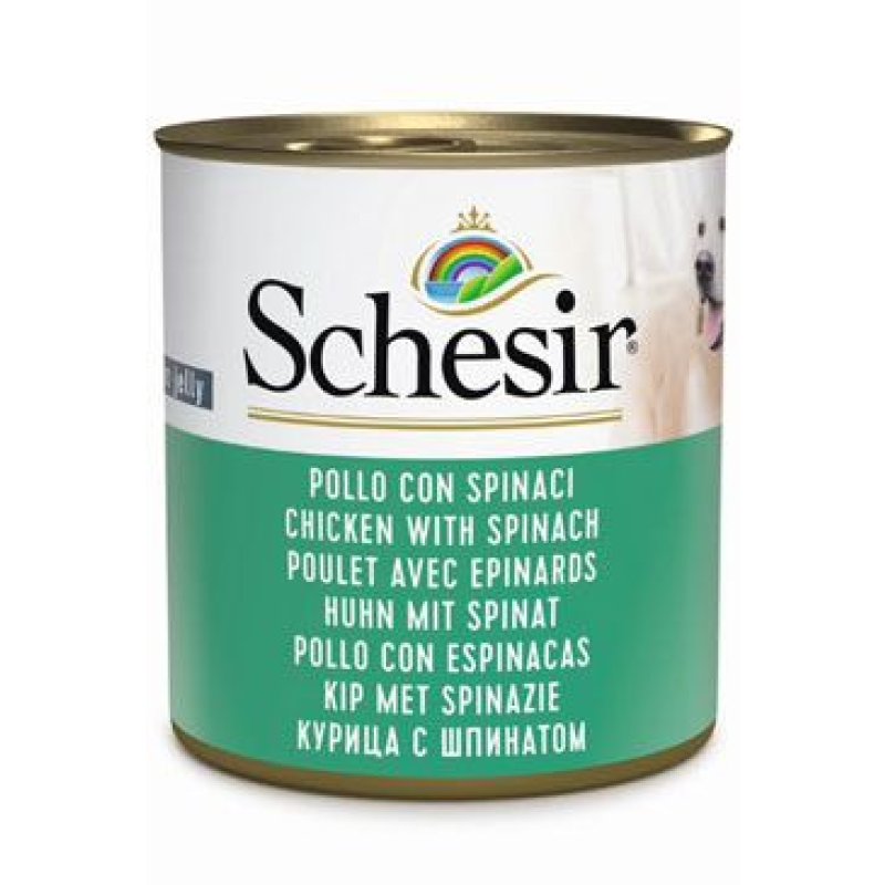 Schesir Dog konz. Adult kuře/špenát 285 g