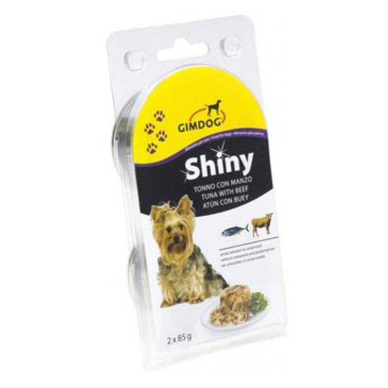 Gimdog ShinyDog tuňák/hovězí 2 x 85 g