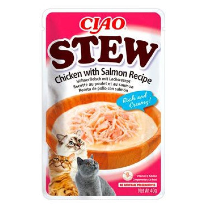 Churu Cat CIAO Stew Chicken with Salmon Recipe 40 g