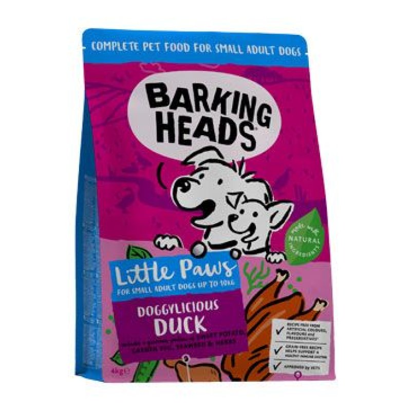 BARKING HEADS Little Paws Doggylicious Duck 4 kg